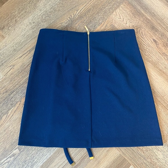 Kensie Lace-Up Navy Skirt - Picture 3 of 7